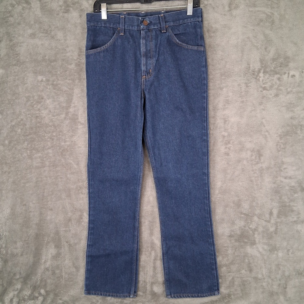 Vintage Roebucks Mens 32x31 Blue Denim Jeans 70s 80s Made in USA Straight Sears